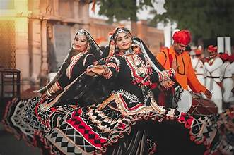 Rajasthani folk dance performance at Amrutham Bagh